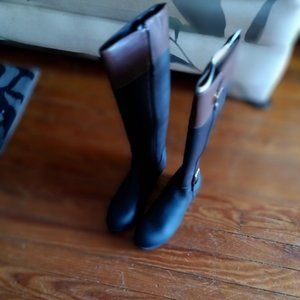Karen Scott riding Boots -black/cognac size 7